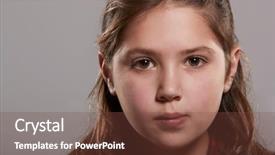  Presentation with old camera and film sound - Slide deck featuring 10 years - ten year old girl looking background and a tawny brown colored foreground