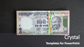  Presentation with republic day - Slide set featuring 100 - bundle of hundred indian rupees background and a dark gray colored foreground