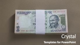  Presentation with indian - Slides enhanced with 100 - bundle of hundred rupee indian background and a dark gray colored foreground