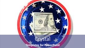  Presentation with red white blue patriotic - Beautiful slide set featuring 100-00-folded-100-00 backdrop and a navy blue colored foreground