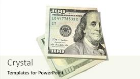  Presentation with cash - Beautiful slide set featuring 100-00-folded-100-00 backdrop and a soft green colored foreground