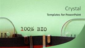  Presentation with bio - Slides consisting of 100-bio-phrase-written background and a soft green colored foreground
