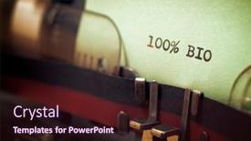  Presentation with bio - Beautiful presentation design featuring 100-bio-phrase-written backdrop and a wine colored foreground