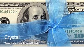  Presentation with dollar - Presentation design enhanced with 100 birthday - close up shot of dollar background and a  colored foreground