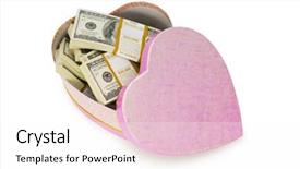  Presentation with gift - Colorful presentation theme enhanced with 100 birthday - heart shaped gift box backdrop and a  colored foreground