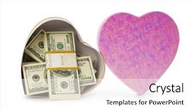  Presentation with gift - Audience pleasing theme consisting of 100 birthday - heart shaped gift box backdrop and a  colored foreground