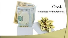  Presentation with united states unity - PPT layouts featuring 100 birthday - new rolled united stated dollar background and a white colored foreground