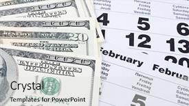  Presentation with banknotes - Slides featuring 100 day - banknotes of dollars on calendar background and a light gray colored foreground