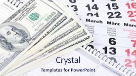  Presentation with safety data sheets - Audience pleasing PPT layouts consisting of 100 day - banknotes of dollars on calendar backdrop and a sky blue colored foreground