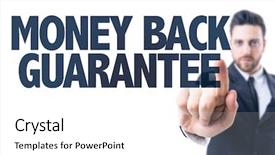  Presentation with money back - Theme consisting of 100 day - business man pointing the text background and a white colored foreground