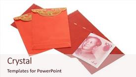  Presentation with chinese new year - Presentation theme enhanced with 100 day - chinese new year red packets background and a lemonade colored foreground
