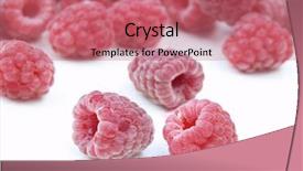  Presentation with focus group - Cool new presentation theme with 100 day - closeup of group of raspberries backdrop and a  colored foreground