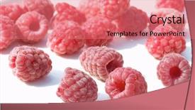  Presentation with group - Slides with 100 day - closeup of group of raspberries background and a  colored foreground