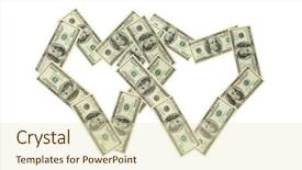  Presentation with hearts - PPT layouts featuring 100 day - two connected money hearts isolated background and a  colored foreground