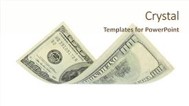  Presentation with 20 dollar bill - Beautiful theme featuring 100 dollar bill on white backdrop and a cream colored foreground