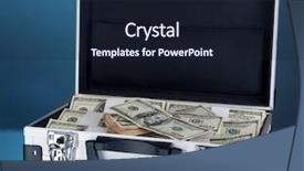  Presentation with bills - Slide set consisting of 100 dollar bills on blue background and a  colored foreground