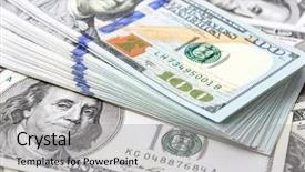  Presentation with bills - Presentation design consisting of 100 dollars - background of american dollar bills background and a light gray colored foreground