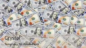  Presentation with dollar - Cool new slides with 100 dollars - background with money american hundred backdrop and a soft green colored foreground