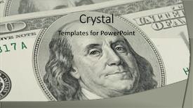  Presentation with fried egg close up view - Audience pleasing PPT theme consisting of 100 dollars - close up view of dollar backdrop and a light gray colored foreground