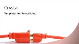  Presentation with way - Theme featuring electrical plug - 100 foot orange extension cord background and a white colored foreground