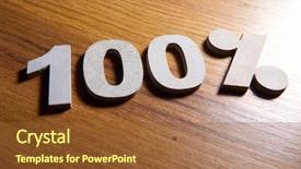  Presentation with percent - Presentation theme enhanced with 100 percent discount sign background and a tawny brown colored foreground