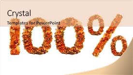  Presentation with percent - Colorful slides enhanced with 100 percent backdrop and a coral colored foreground