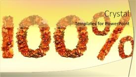  Presentation with percent - Presentation theme having 100 percent background and a yellow colored foreground