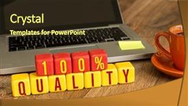  Presentation with cube - Slide set featuring performance certificate - 100 quality written background and a wine colored foreground