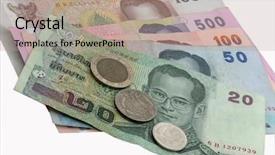  Presentation with thai - Theme enhanced with 1000 bills - collection of thai money background and a  colored foreground