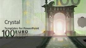  Presentation with frankish kingdom - Audience pleasing theme consisting of 1000 bills - conceptual euro kingdom backdrop and a  colored foreground