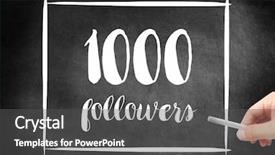  Presentation with followers - Audience pleasing PPT layouts consisting of 1000 followers written backdrop and a dark gray colored foreground