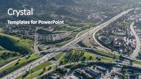  Presentation with freeway - Presentation theme enhanced with 101 and 23 freeway background and a ocean colored foreground