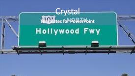  Presentation with freeway - Slides featuring 101 hollywood freeway sign background and a teal colored foreground