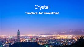  Presentation with cityscape - Presentation design consisting of 101 skyscraper at taipei taiwan background and a gray colored foreground