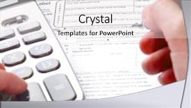  Presentation with income tax - Slide deck with 1040 standard us income tax background and a white colored foreground