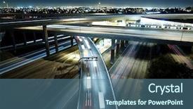  Presentation with los angeles - Colorful presentation theme enhanced with 105 freeways in los angel backdrop and a ocean colored foreground