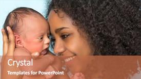  Presentation with african - PPT theme featuring 11 days old newborn baby background and a coral colored foreground