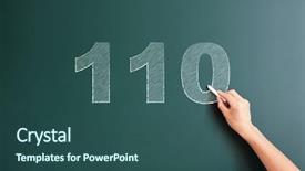  Presentation with chef blackboard - Audience pleasing slides consisting of 110 written on blackboard backdrop and a ocean colored foreground