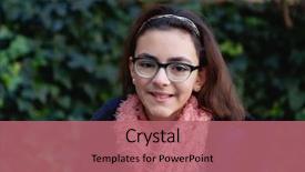  Presentation with girl - PPT theme having 12 - smiling girl with 12 years background and a coral colored foreground