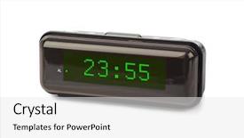  Presentation with clock - Presentation design with 12 days christmas - digital clock isolated on white background and a white colored foreground