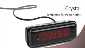  Presentation with white christmas - PPT theme with 12 days christmas - digital clock isolated on white background and a white colored foreground