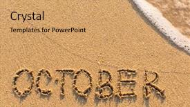  Presentation with october - PPT layouts featuring 12 days holidays - october - word drawn background and a  colored foreground