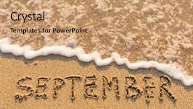  Presentation with sand - Audience pleasing PPT theme consisting of 12 days holidays - september - word drawn backdrop and a  colored foreground