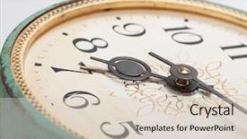  Presentation with clock face - Presentation enhanced with 12 part circle - clock face hands background and a  colored foreground