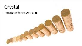  Presentation with step - Cool new presentation design with 12 step - graph from money twelve columns backdrop and a white colored foreground