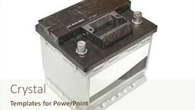  Presentation with volt - PPT layouts with 12-volt-starter-battery background and a cream colored foreground