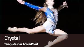  Presentation with rhythmic gymnastics gymnastics - Amazing slides having 12 years old girl doing backdrop and a wine colored foreground