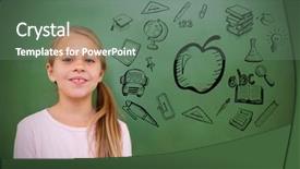  Presentation with cute doodles - Slides consisting of 123 - composite image of education doodles background and a  colored foreground