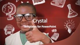  Presentation with cute japan cartoon - Colorful PPT layouts enhanced with 123 - cute pupil with thumbs up backdrop and a tawny brown colored foreground