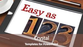  Presentation with concept - Audience pleasing presentation design consisting of 123 - easy as 1 2 3 backdrop and a  colored foreground